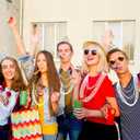 Beaded Necklace, 100PCS White Mardi Gras Beads Stuff Party Favors, 33" Holiday Toy Costume Bulk, Festival Parade Throw Accessories for Wedding Birthday Celebrations Decoration