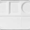 DouYuan Divided Porcelain Sectional Plates, Portion Control Plates for Adults Ceramic, Compartment Dinner Plates Perfect for Balanced Diet