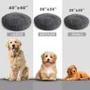 Muddy Mat Cloud K-9 Dog Beds for Small Dogs & Cats, Soft & Relaxing Round Dog Bed, Chenille Material, Removable Cover, Washable & Dryer Safe Grey Small(25'x25')