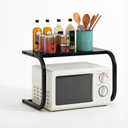 Microwave Oven Rack,Microwave Stand Countertop Kitchen Metal Organizer Shelves,Microwave Stand Save Space for More (Black), WHITE OR BLACK