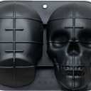 JETKONG Extra Large Silicone Skull Cake Mold Haunted Skull Baking Cake Pan for Halloween and Birthday Party