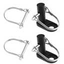 The Lord of the Tools 2PCS Bicycle Trailer Hitch Connector with 4PCS Coupler Pin Trailer Bike Coupler Pet Cargo Bike Trailer Hitch Attachment for Folding Bikes Pet Carts Hauling Goods