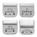 4 Packs Professional Detachable Replacement Ceramic Blades Set,Cut Length 4mm to 13mm,Compatible with Andis AGC,BDC,BGC,MBG Series/Oster Classic 76/Star-Teq/Power-Teq/A5 Clipper