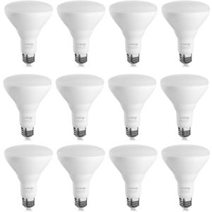 BR30 LED Bulb, Dimmable Flood Lights Indoor CRI80 8.5W Equivalent 65W 2700K Soft White 700 Lumens, 25000 Lifetime Hours Recessed Light Bulbs, E26 Base LED Can Light Bulbs, 12 Pack