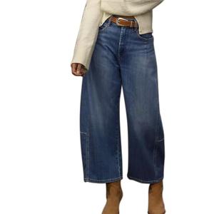 Womens Wide Leg Jeans Mid Rise Baggy Boyfriend Stretchy Ankle Vintage Denim Cropped Pants Trendy 2025