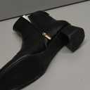 Coutgo Womens Ankle Boots Chunky Low Heel Square Toe Booties Side Zipper Winter Dress Shoes (6, Cool Black)