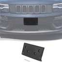 Voodonala for Jeep Grand Cherokee 2017-2023 Front Plate License Bracket Front License Hanging Kits Compatible with Grand Cherokee 2017-2023 (Front Type 1 Textured Black)