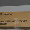 Forbena White Floating Shelves Bathroom Shelves Over Toilet Set of 3, Bathroom Organizers and Storage Shelves Wall Mounted, Modern Wood Corner Wall Shelf for Bedroom Closet -White and Dark Grey