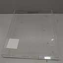Acrylic Tray 20x16 with Cut Handles - Spill Proof Decorative Tray is an Ideal Countertop Organizer for Living Rooms, Ottoman Coffee Tables, Offices, Kitchens & Serving Guests