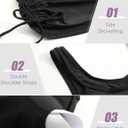 SEAFORM Women's Two-Piece Tankini Swimsuits Tummy Control Bathing Suits False Two-Piece Tankini Top with Swim Dress for Women (Black)