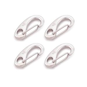 SHONAN 1.93 Inch Flag Clips for Flagpole Rope, Stainless Steel Carabiners Marine Grade, Boat Fender Clips, 4 Pack Spring Snap Hooks for Ropes, Keychain, Dog Leash, 90 Lbs Capacity