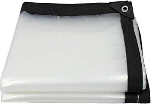 Clear Tarp Waterproof with Grommets, 3x6ft Duty Transparent Tarpaulin, Multi-Purpose Plastic Sheet Cover for Garden, Greenhouse, Furniture, Chicken Coop