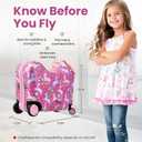 Pink Rainbows And Unicorns Ride-On 18" Suitcase For Kids & Toddlers