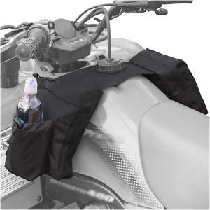 BELOMI ATV Tank Top Bag, Motorcycle Saddlebag, Storage Saddle Bag for Snowmobile, UTV Waterproof Cargo Pocket, Universal Durable Front Accessories, Storage Pack with Water or Drink Pocket (Black)