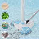 2026 Enhanced TidyMister Pool Vacuum Head with Wheels,Steering Handle Swimming Pool Vac with Side Brush & Rotatable Hose Adapter(Safe for Vinyl Liner) for Inground & Above Ground Pools - Triangle