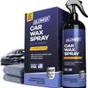 Car Wax Spray and Ceramic Coating For Cars With Added UV PROTECTION (16 oz)- LONG LASTING Shiny Car Stuff - Spray Wax For Cars With 2 Micro Fiber Towels, Waterless Wash