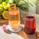 Ftystall Drinking Glasses Set of 3, 16.4oz Highball Glasses, Crystal Clear Tall Water Glasses, Glass Cups for Cocktail, Juice, Iced Tea, Mojito and Smoothies, Clear Glassware Set, Christmas Gifts