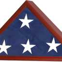 Flag Display Case Shadow Box Frame Holder for 4'x6' Folded Flag, Not for Burial