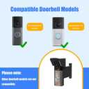 Doorbell Mount Compatible with Ring Wired Doorbell Pro 3rd Gen 4K/ Plus 2nd Gen 2K, Extends Doorbell Mount for Brick Wall, Better Visibility and Angle (Hooded, 3-1/2")