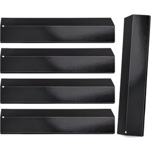 Set of 5 Heat Plate Shields for Brinkmann 810-3660-S, 810-2511-S, 810-2512-S Grill Replacement Parts, 15 3/8" Porcelain Steel Gas Grill Heat Tent Flame Tamer Replacement for Uniflame, Aussie.