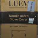 Luem Modern Black Noodle Board Gas Stove Cover & Handles With Extra Two Cutting Matt - Stove Top Cover for Gas | Wood Stove Top Cover | Extra Counter Space | Electric Stove Top Cover