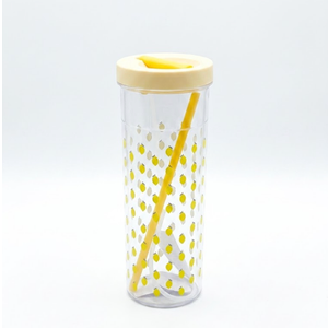 Plastic Sipper & Straw Lemon Edition