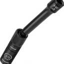 DURATECH 5/8" Swivel Magnetic Spark Plug Socket, 1MM Thin Wall Spark Plugs Socket with 12-Point, Enhanced Magnetic Head & Manganese Phosphate Coating, 3/8" Drive x 6" Total Length, Cr-V Steel Made