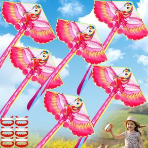 6 Pack 59'' Unicorn Kites for Kids 4-8-12 Adults Large Flying Kites Bulk with Long Tails 6 x 164ft String Easy to Fly Party Favor for Outdoor Games Girls Boys Gift Family Trip Park Beach