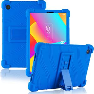 ATOOZ for TCL Tab 8 LE Case Kids 8.0 Inch (9137W/9132X),Soft Silicone with Adjustable PC Stand TCL Tab 8 Wifi/8V/8 Plus Case (Blue)