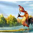 Chicken Flag 3x5 Ft with 4 Brass Grommets for College Dorm Living Room Bedroom Home Office Wall Decor or Outdoor Courtyard Deco (Chicken Flag)