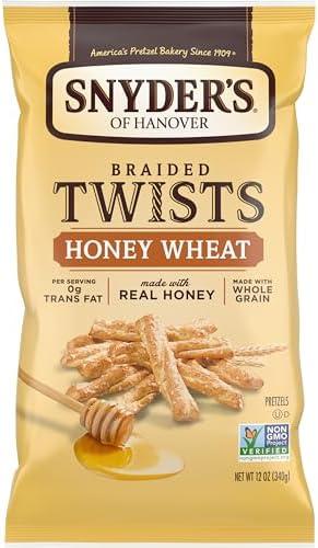 Snyder's of Hanover Pretzels, Braided Pretzel Twists Honey Wheat, 12 Oz Best by: Sept 13,2025