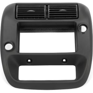 HECASA Center Dashboard Panel/Bezel Compatible with 1997-2006 Ford Ranger 1997-2001 Ford Explorer Radio Panel AC Heater Vent Trim Replacement for 5L5Z-1004302-JAA 5L5Z1004302JAA ABS Plastic Black