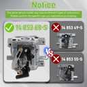 14-853-68-S Auto Choke Carburetor Kit Fit for Kohler Lawnmower XT675 XT6.75 XT650 XT6.5 with 14 083 15-S Air Filter 3071 3076 3085 3086 3035 3043 3045 3066 2034 2044 2063 2070