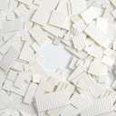 150 Pieces Small Base Plate Sets, Classic Flat Pieces for Moc Building, 12 Size DIY Building Boards - Compatible with Lego and Major Brands, White