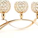 VINCIGANT Candle Stick Holder Decor Gold Candle Holders for Wedding,3-Candle Candelabras for Christmas Party Dinning Room Table Centerpiece,Gift Boxed for Thanksgiving (8.3" Tall)