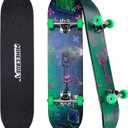 31" Lenticular Skateboard with Pro Trucks, Full Grip Tape, 9-Ply Maple Deck, Ideal for All Experience Levels