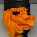 Motorcycle Cover XXL with UV Protection and Full Elastic Fit Polyester Rain and Sun Block for Motorbike ATV Scooter Black and Orange Weatherproof Protector with Storage Pouch