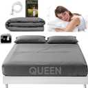 Earthing Grounding Sheets Queen Size (Grey) - 400 Thread Count Soft Earthing Grounding Sheet w/Cotton, & Silver Fiber- Earthing Sheets Grounding with Reinforced Grounding Cord for Conductivity, Gray