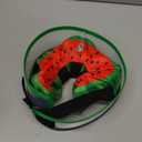 Inflatable Dog Cone Collar with Detachable Enhanced Anti-Licking Shield, Soft Neck Donut Collar for Dogs After Surgery, Adjustable Dog Cone Alternative for Large Medium Small Dogs & Cats (SNeck 4"-7", Watermelon)