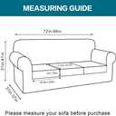 Turquoize 4 Piece Sofa Covers for 3 Cushion Couch Sofa Slipcover Soft Couch Cover for Dogs-Washable Sofa Furniture Covers with 3 Individual Cushion Covers Jacquard Fabric (3 Cushion Sofa, Loden Frost)