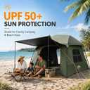 Night Cat 4 Person Pop Up Camping Tent, Blackout Cabin Tent with Vestibule & Rainfly, Waterproof Instant Easy Setup Family Tent, Dark Room Outdoor Tent for Camping, Hiking, Backyard
