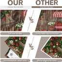 7x5ft Fabric Wooden Board Strawberry Backdrop Red Sweet Fruit Farm Market Stall Fence Photography Background Women Girls Birthday Party Decorations Photo Props