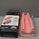 Ice Cube Tray for 40 oz Tumbler Cup, 1Pcs Stanley Ice Mold Silicone Hollow Cylinder Ice Mold with Lid and Bin for Freezer Ice Drink Juice Whiskey Cocktail (Pink)