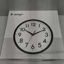 Wall Clock Analog 10 Inch Silent Non Ticking Battery Operated Modern Decorative for Living Room Kitchen Office Bedroom Bathroom(Black)