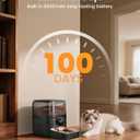 oneisall Automatic Cat Feeder, WiFi Rechargeable 100-Day Battery Operated Pet Feeder, 12 Cups/3L Dry Food Dispenser for Large Kibble, Smart App Control (Black)