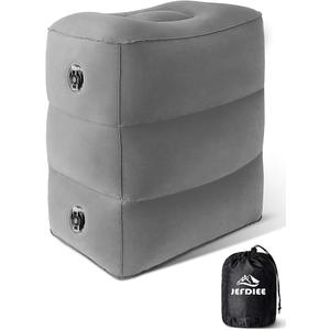 JEFDIEE Inflatable Foot Rest Pillow for Air Travel,  Portable Leg Pillow Bed for Kids and Toddlers, Travel Foorest Pillow for Airplanes, Cars, Trains, Office