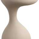 JONATHAN Y Boracay Sculptural Side Table 19.75", Mocha | Weather-Resistant Polyresin Terrazzo Pedestal Accent Table, Drink Table And Garden Stool, Minimalist Coastal, Indoor Outdoor