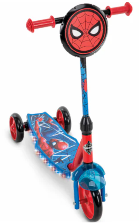 Huffy® Red/Blue Electrolight Spider-Man 3 Wheel Scooter