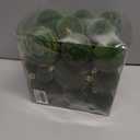 36pcs Velvet Ornaments for Christmas Trees, Flocked Christmas Balls Sets Assortment for Xmas Tree Holiday Decor (Avocado Green)