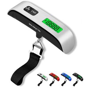 Luggage Scale, 110lb Luggage Weight Scale with 4 Unit Switching Functions&LED Display, Luggage Scale Travel Digital for Weighing Luggage, Backpacks, Packages and Markets (Silver)